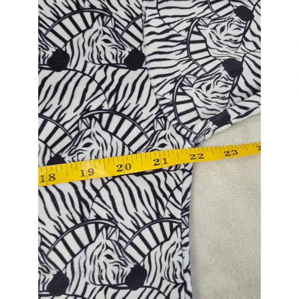 Adidas Originals Sweatshirt Youth Girls XL‎ 14-15 Black  Zebra Print Velour